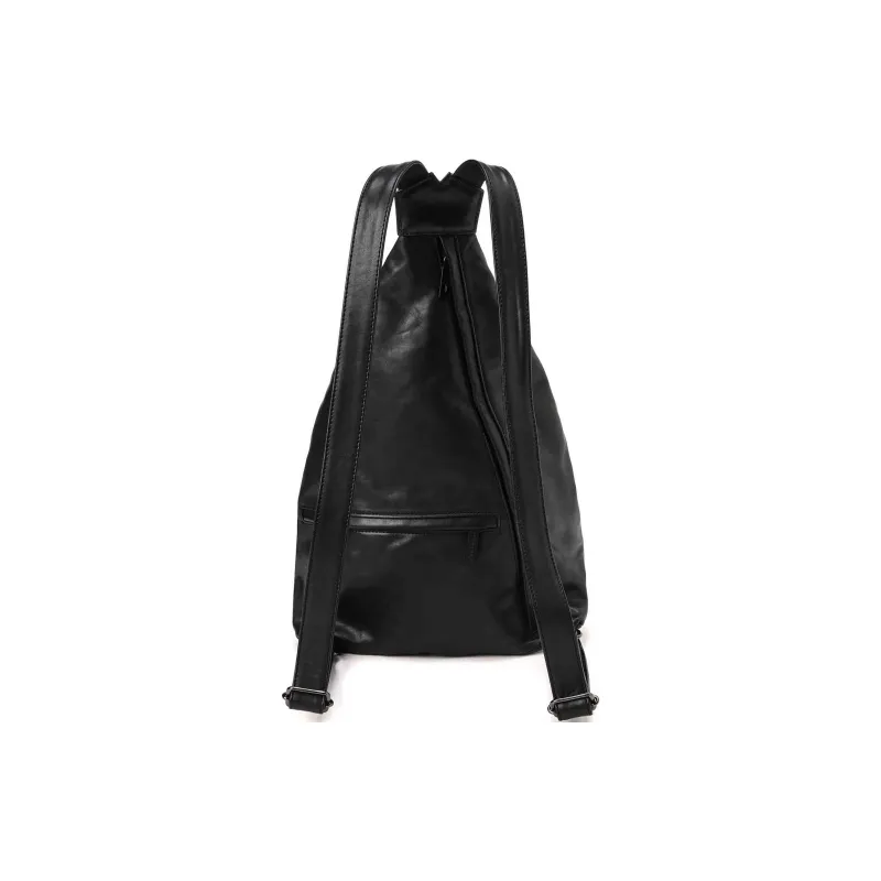 Yohji Yamamoto Cow Leather Backpack Unisex Black-3