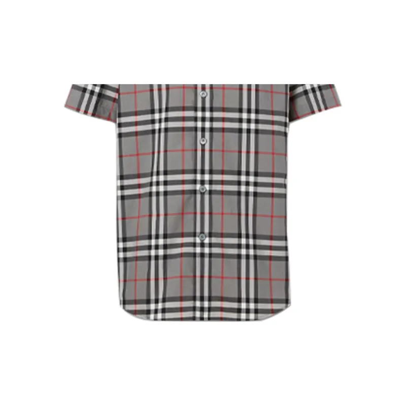 Burberry Shirts Men Gray-3