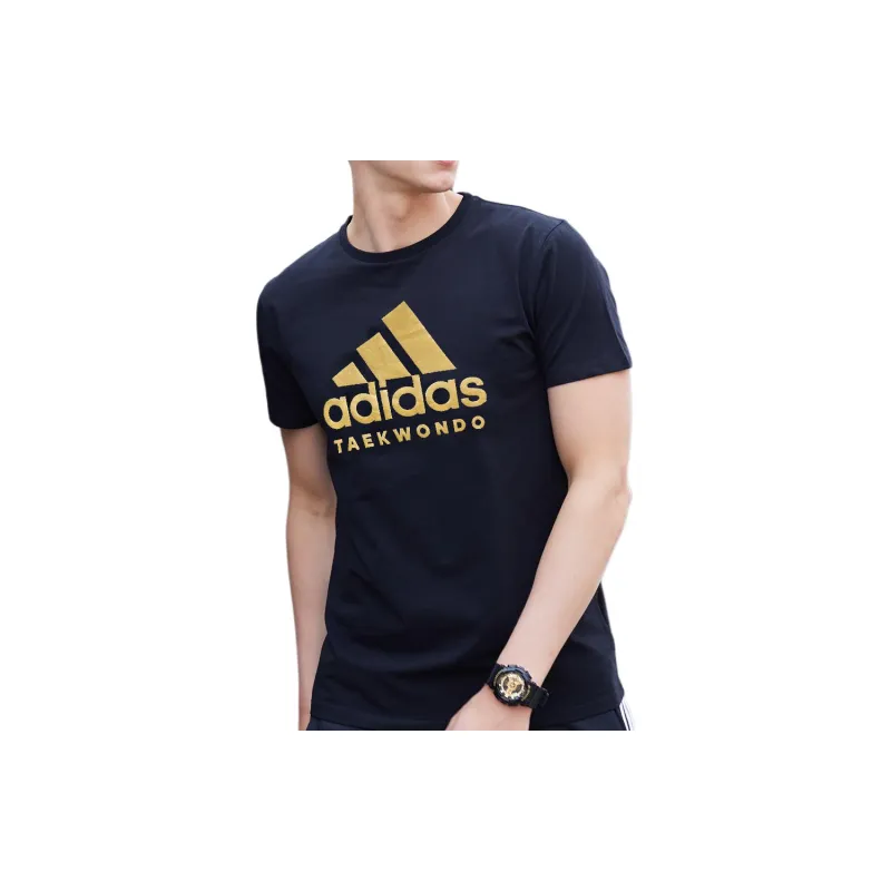 Adidas T Shirt Men's Black Gold-4