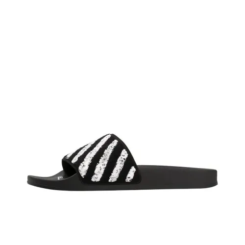 OFF-WHITE Slide Slippers Men Black/White