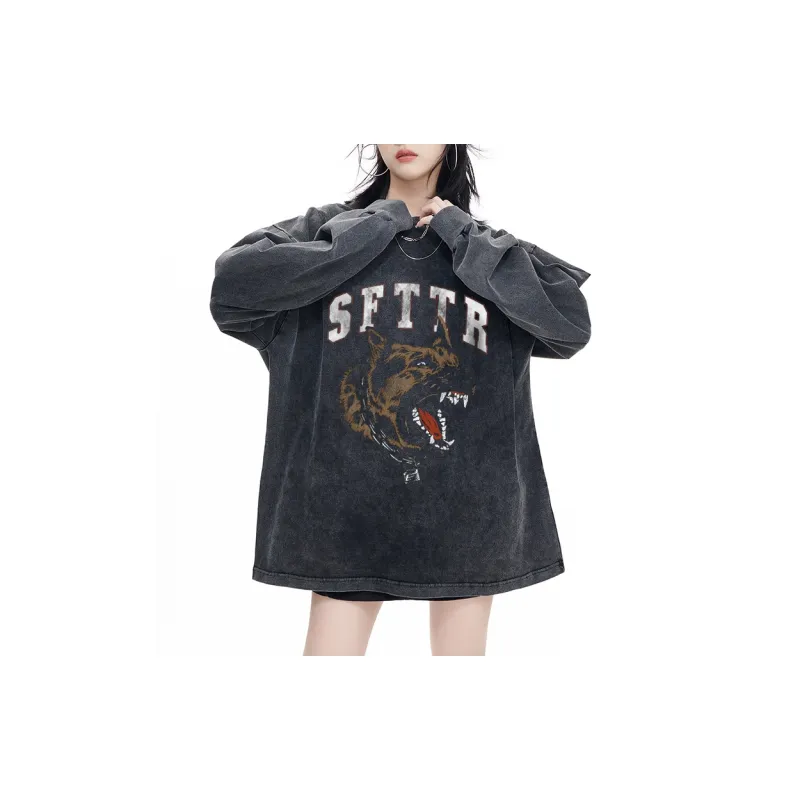 SFTTR Long Sleeved T Shirt Unisex Black-3
