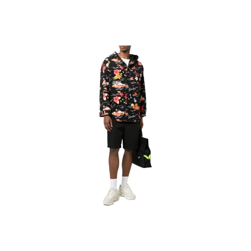 Just Don Graphic print Hooded Jacket-1
