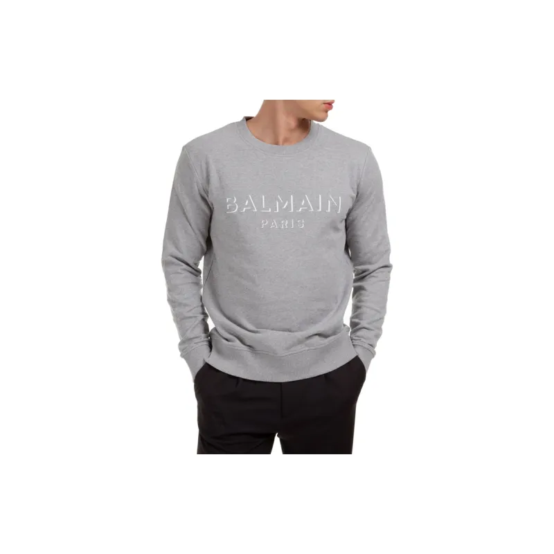 BALMAIN Sweatshirts Men Gray-3
