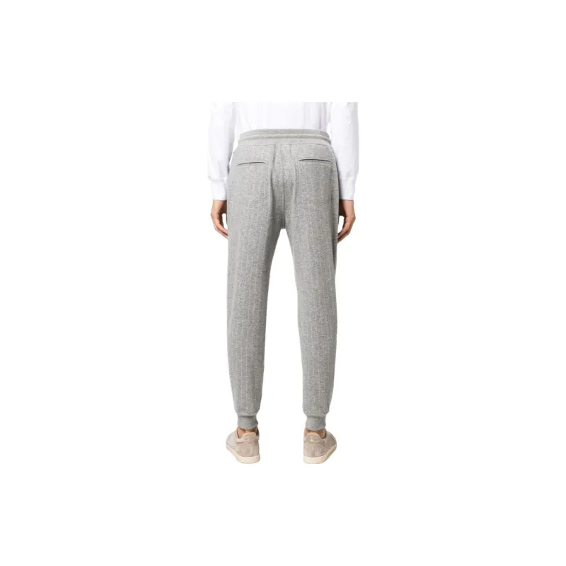 Brunello Cucinelli Striped Drawstring Track Pants-2