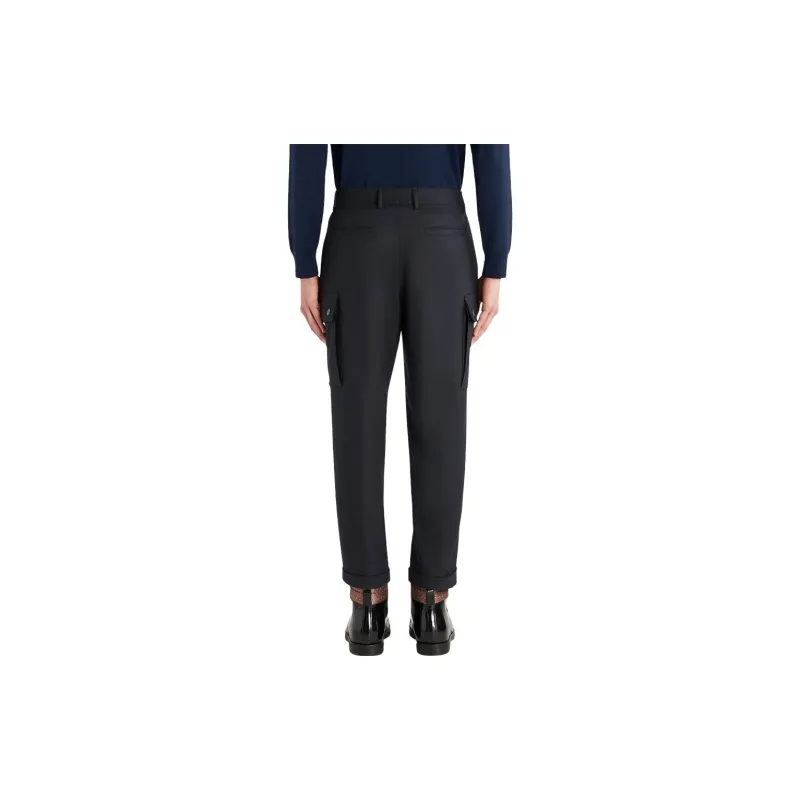 ETRO Cargo pockets Wool Tapered Trousers-2