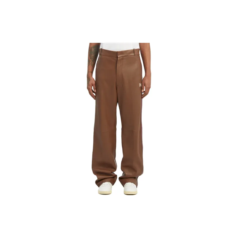 PALM ANGELS PA Monogram Leather Track Pants-1
