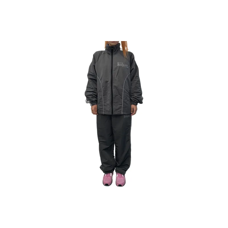JOEGUSH My Cat Is Rockstar Nylon Track Jacket Jackets Coats Unisex Charcoal/Charcoal Gray-5