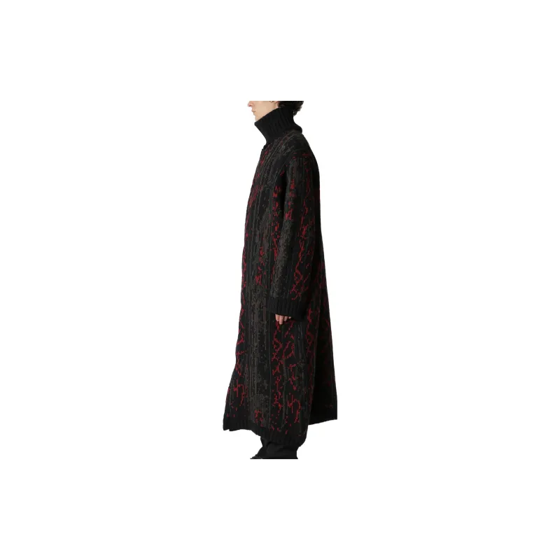 Yohji Yamamoto Patterned High neck Coat-6