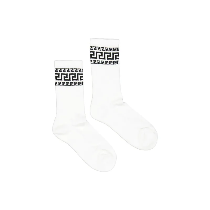 VERSACE Mid-Calf Socks Women's White-1