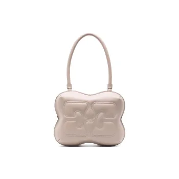 GANNI Egret Butterfly Small Zipped Shoulder Bag