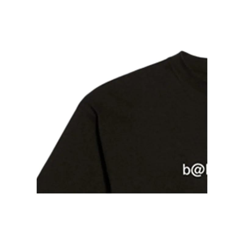 Balenciaga T Shirt Loose Fit Unisex Black-4