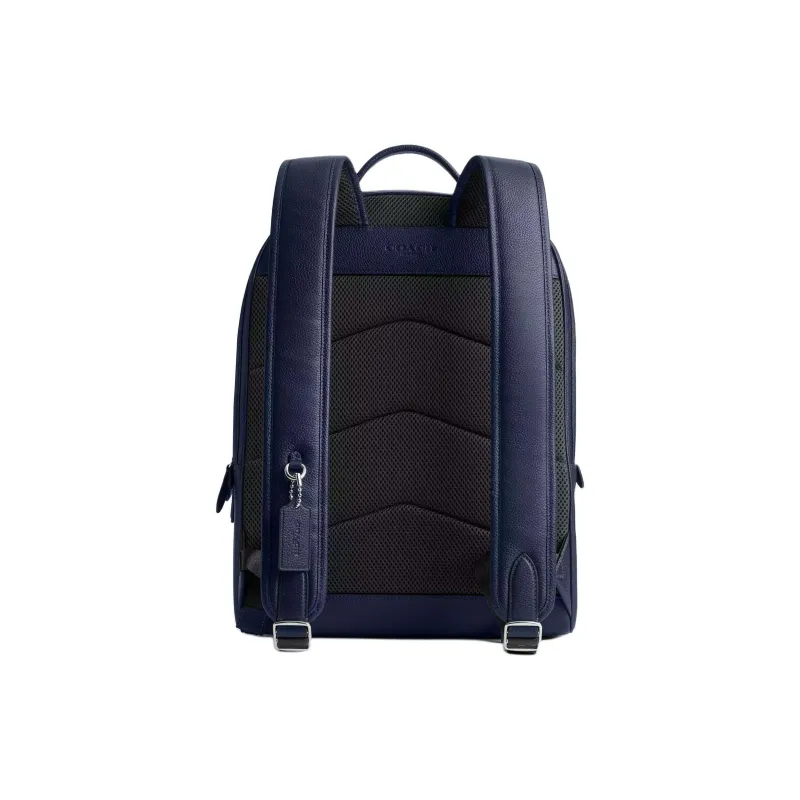COACH Charter Leather Backpack Tubas Men's Dark Blue-2
