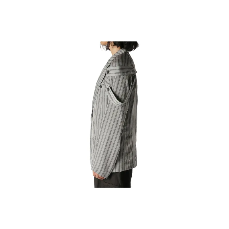 Yohji Yamamoto Epaulette detail Pinstripe Blazer-2
