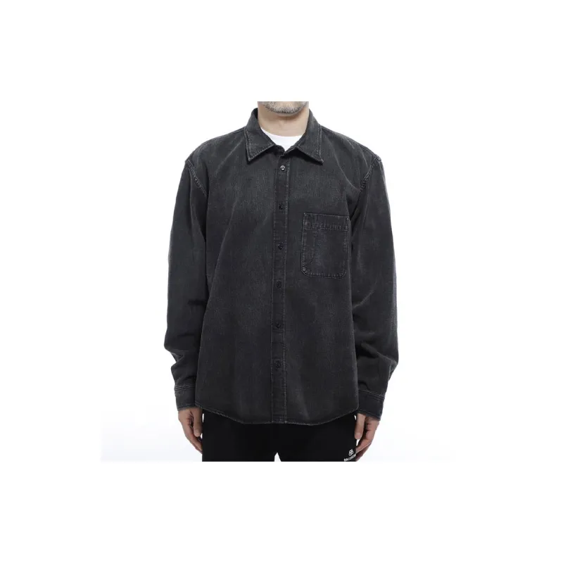 Balenciaga Shirts Men Black-2