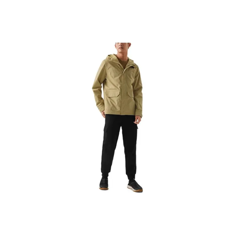 THE NORTH FACE City Outdoor Collection Outdoor Hiking Waterproof And Windproof Windbreaker Jacket Men's Khaki-1