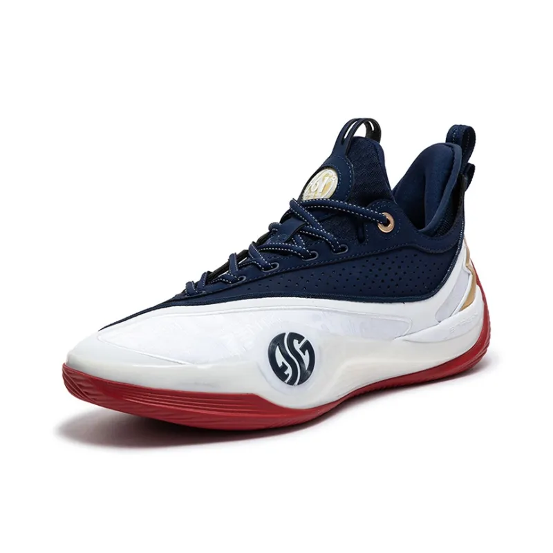 361° Basketball Shoes Men Low Top 361 Degrees White/Gym Red-1