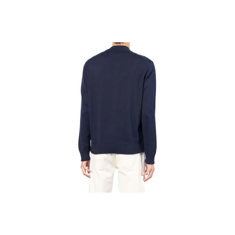 Polo Ralph Lauren Zip up Felted Wool Navy Jumper-2