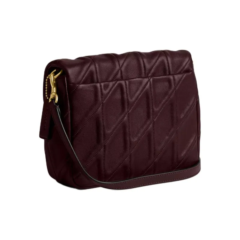 COACH Tabby Nappa Leather Crossbody Bag, Shoulder Bag Trumpets Women's Merlot-1