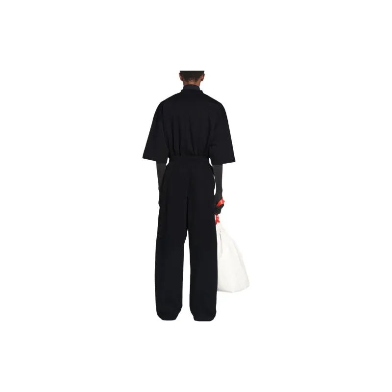 Balenciaga SS23 Knitted Sports Pants Loose Fit Style Men's Black-2