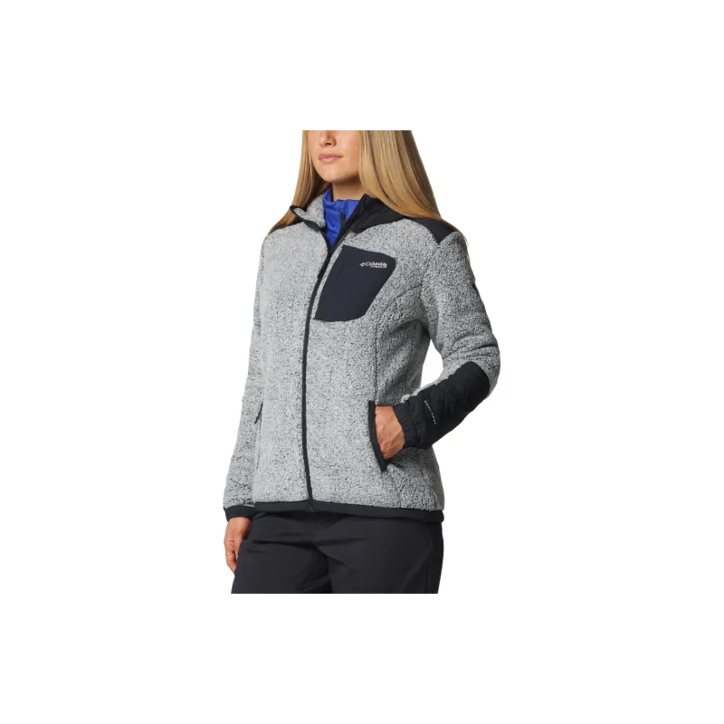 Columbia ARCTIC HOODED FLEECE Velvet-feel Coat Women's Gray Black-2