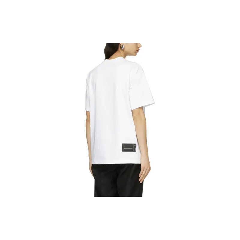 WE11DONE Logo print Crew neck T shirt-4