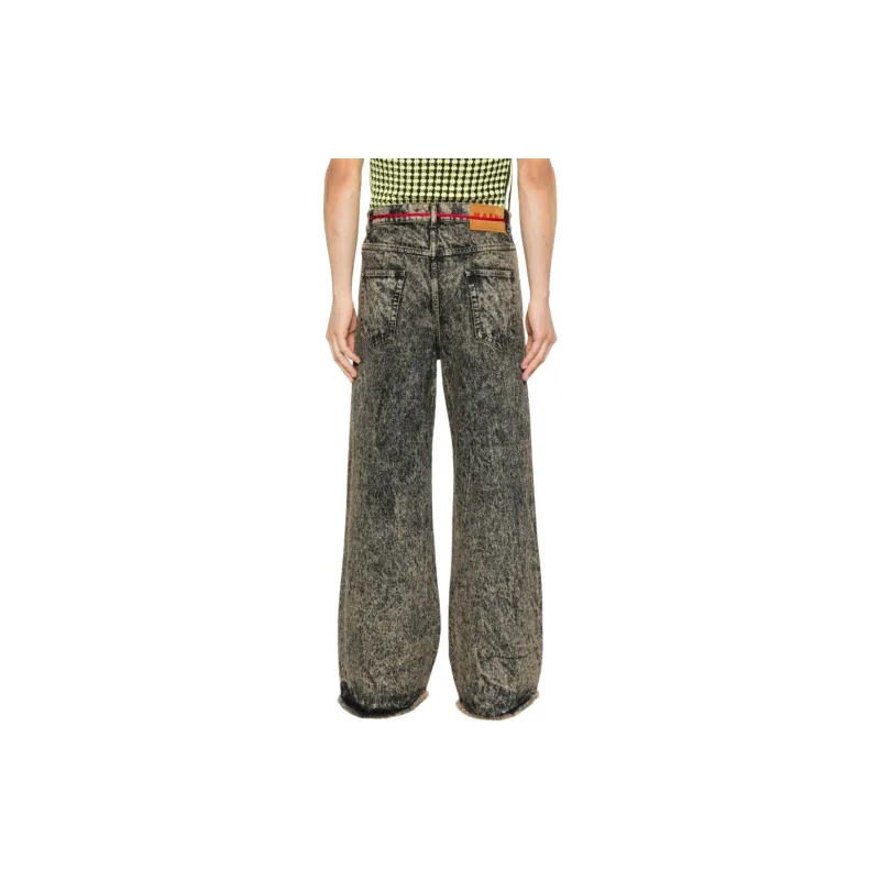 MARNI Flared Denim Trousers-1