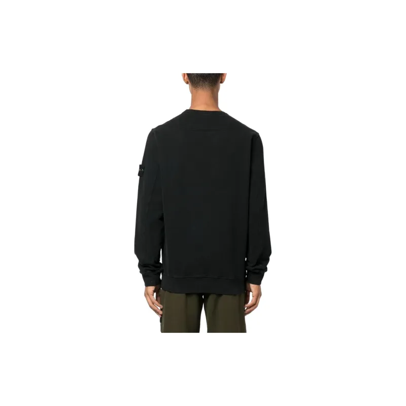 STONE ISLAND FW23 Compass-badge Cotton Sweatshirt Black-3