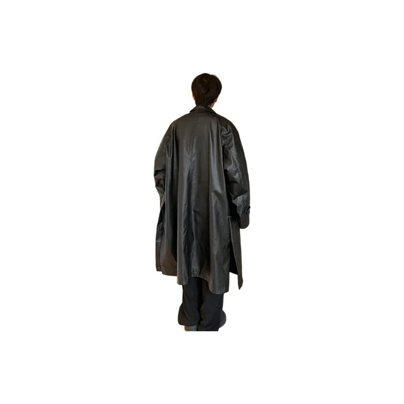 RAP PANDA Leather Jacket Unisex Black-1