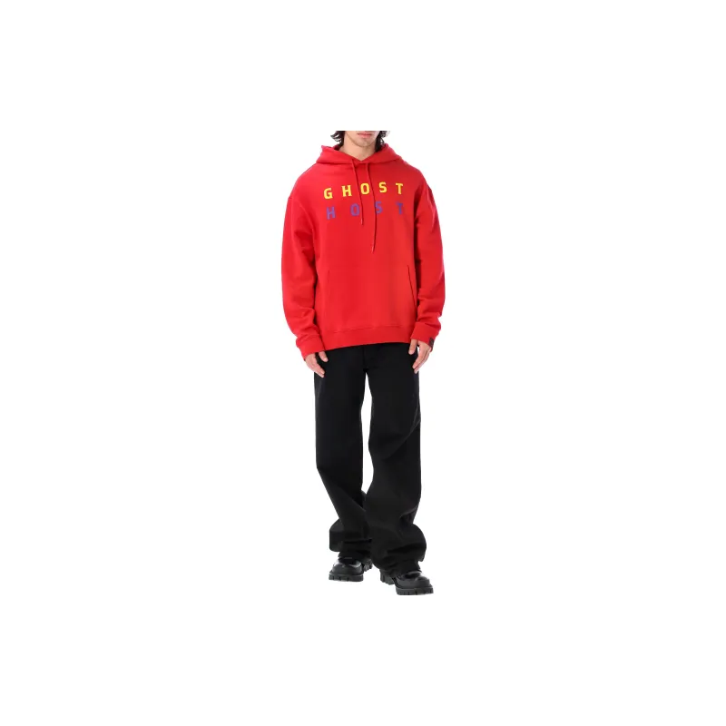 RAF SIMONS Ghost Printed Drawstring Hoodie-2