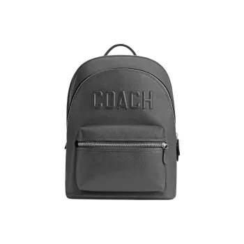 COACH Charter Leather Backpack Large Size Men's Charcoal