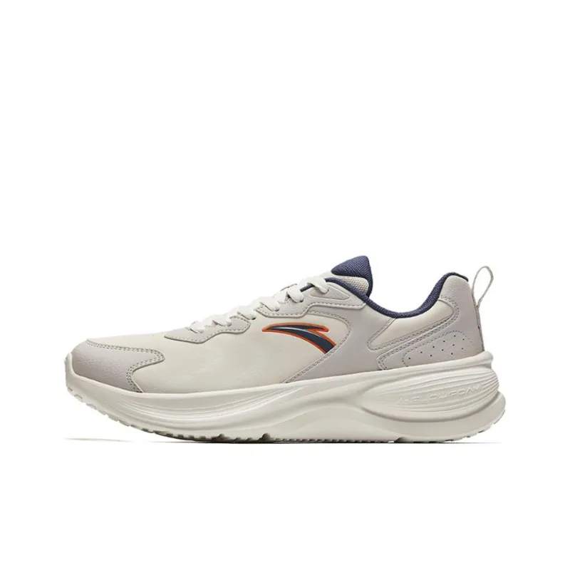 Anta Speeding Slip Resistant Coverage Rebound Low Top Running Shoes Men's Beige-0