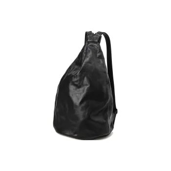 Yohji Yamamoto Cow Leather Backpack Unisex Black