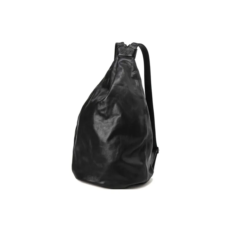 Yohji Yamamoto Cow Leather Backpack Unisex Black-0