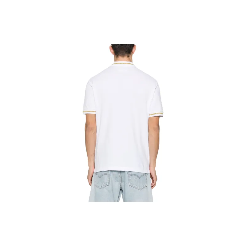VERSACE JEANS COUTURE Logo Embroidered Short Sleeved Polo Shirt-3
