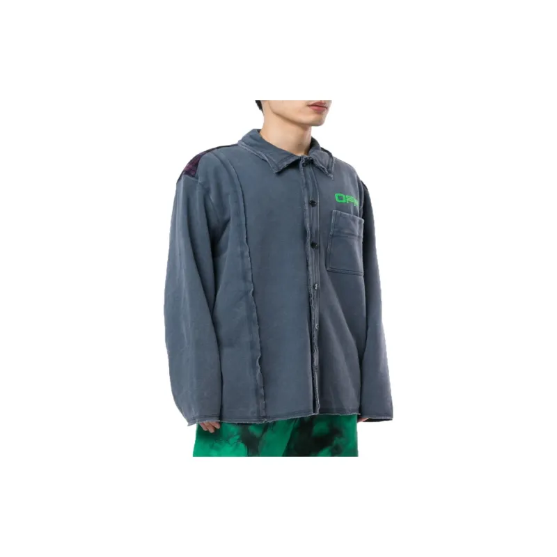 OFF WHITE SS20 Shirt Men's Denim Blue-1