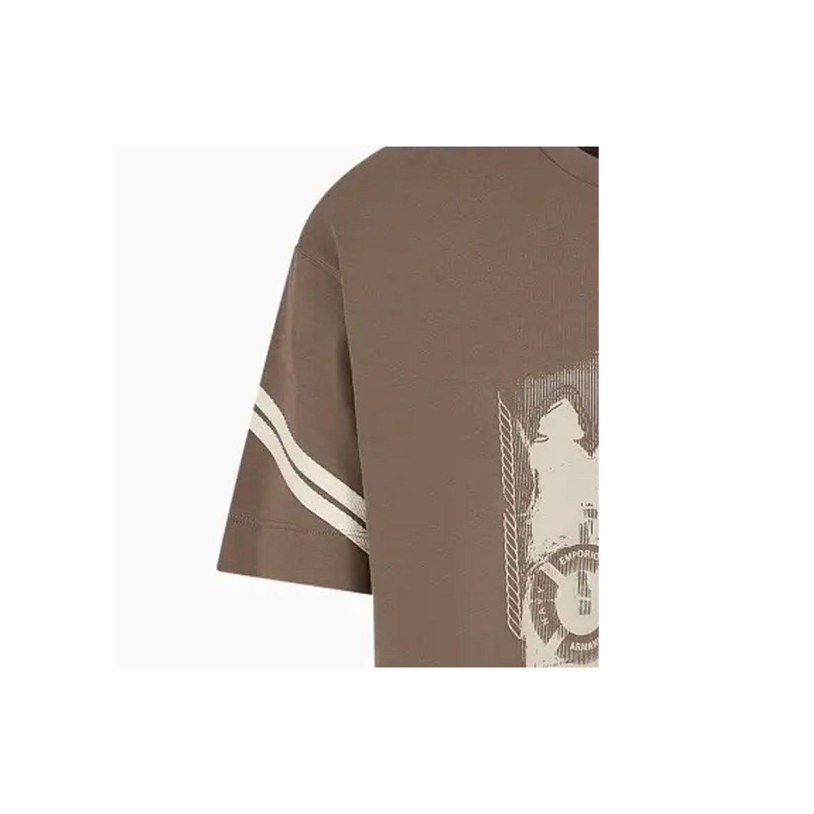 Tシャツ・カットソー EMPORIO ARMANI Men T-shirt Brown EM001035AF13747 U6195 Emporio Armani EA7 Gold Graphic Logo Black T-Shirt | eBay