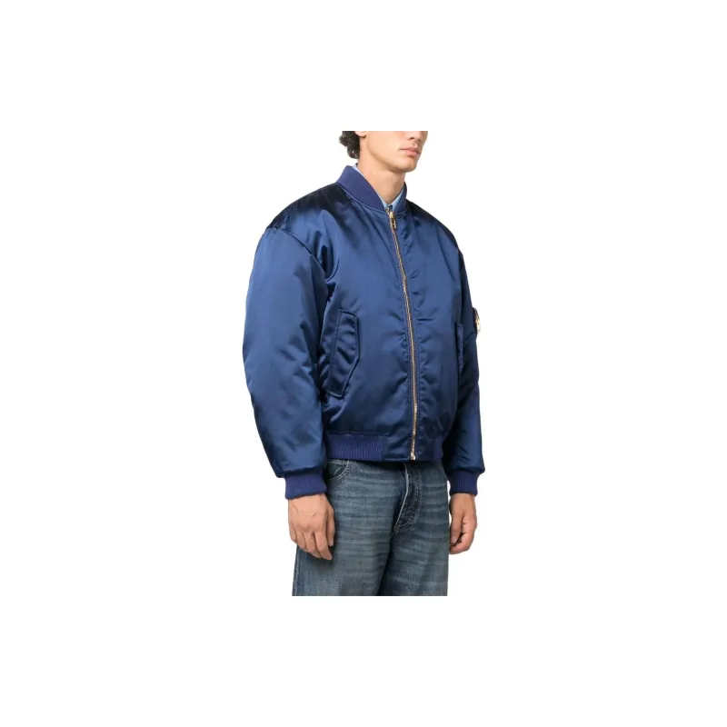 GUCCI Slogan patch Padded Bomber Jacket-1