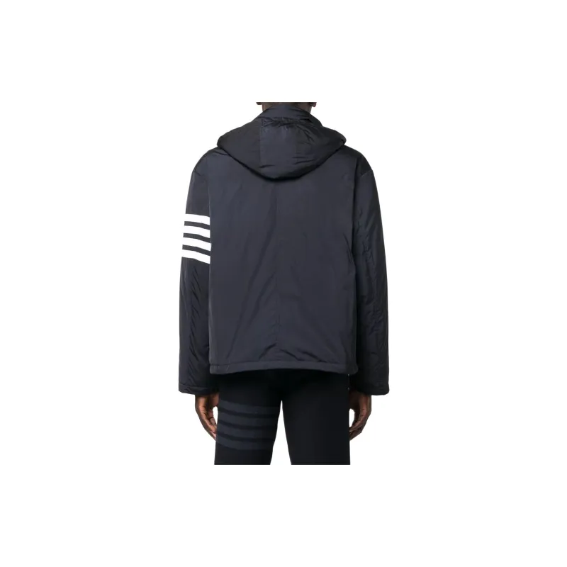 THOM BROWNE 4 Bar Striped Padded Zipped Jacket-2