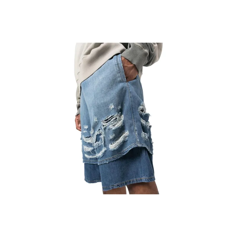 DIESEL Distressed effect Denim Shorts-2