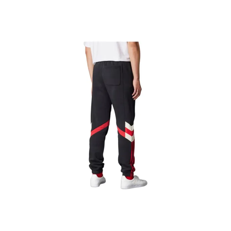 Adidas Originals Knitted Sports Pants Men's Black/Red-2