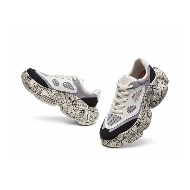 U.IN Zaluz Series Height Increasing Low Top Chunky Sneakers Women's-33