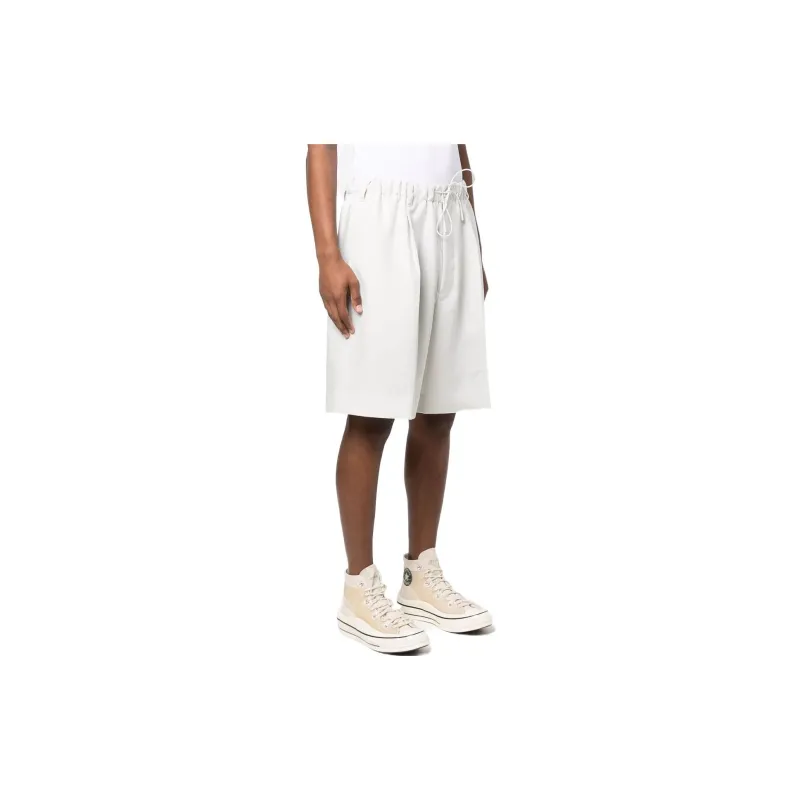 Y 3 Knee Length Shorts Men's Light Gray-4
