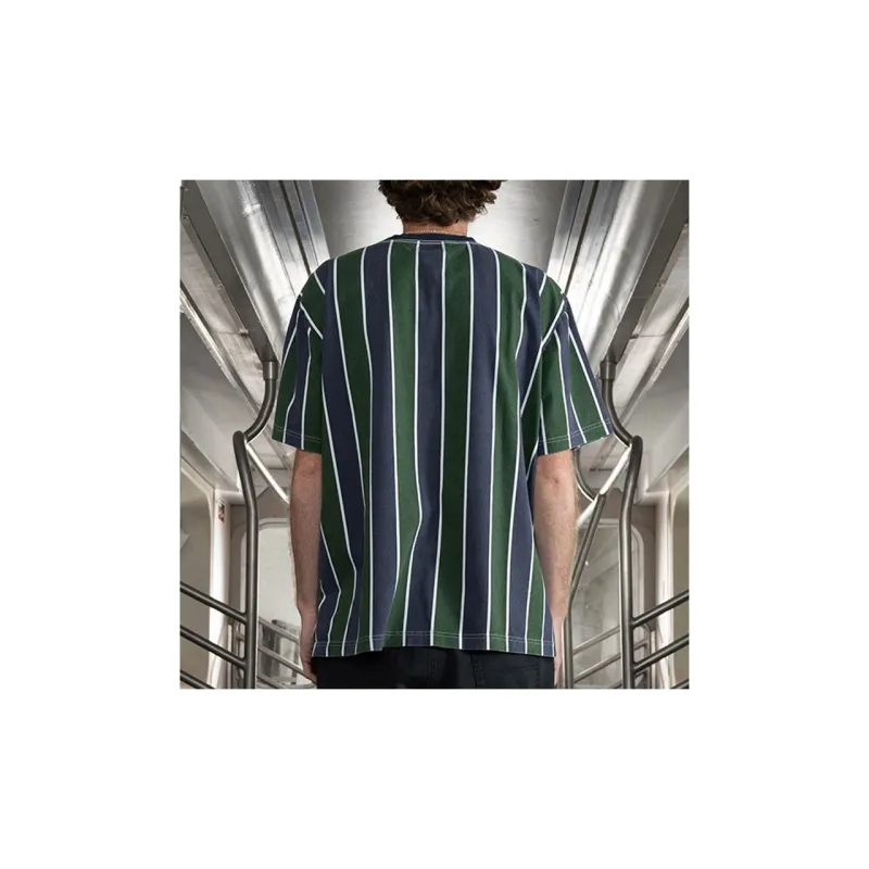Dickies X JAKE HAYES T Shirts Men Blue Needle Green Stripes-4