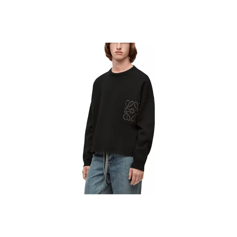 LOEWE Anagram Pocket Cotton And Viscose Sweater-4