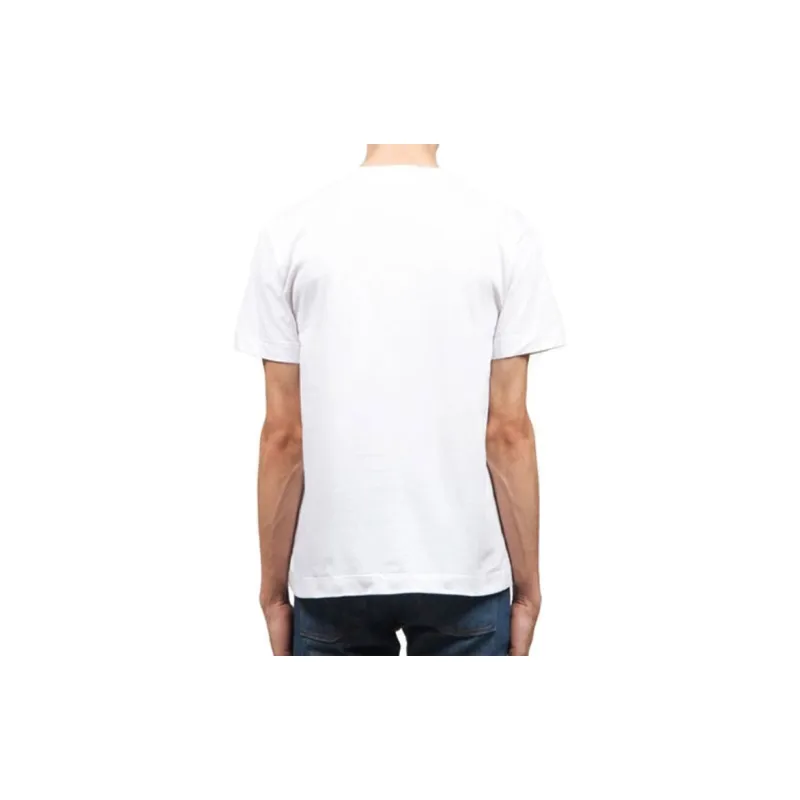 Comme Des Garcons Play Red Emblem Outline T shirt-2
