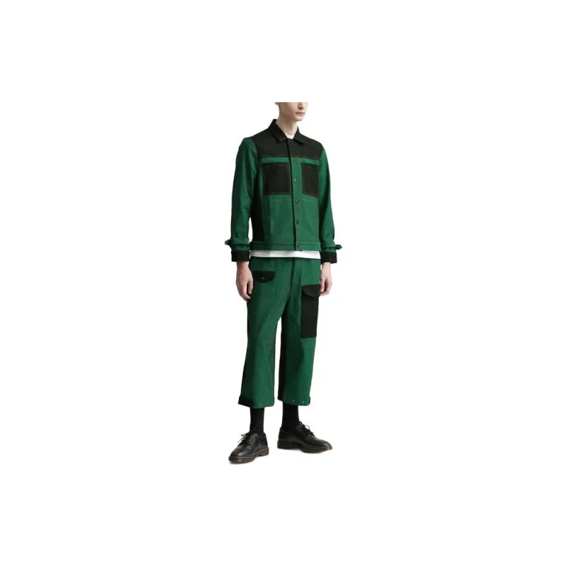 FRIED RICE Casual Pants Unisex Green-4