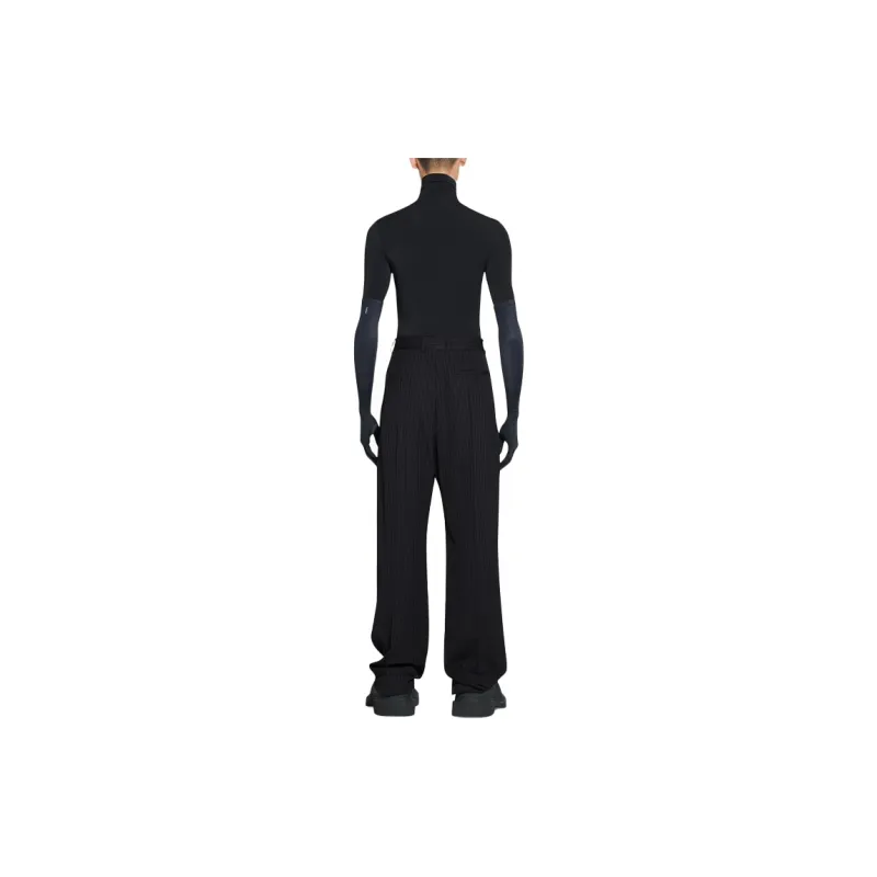 Balenciaga Men's Large Fit Tailored Pinstripe Tailoring Twill Pants-2