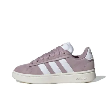 Adidas GRAND COURT ALPHA Anti Slip Wear Resistant Low Top Skateboard Shoes Women's Purple Gray