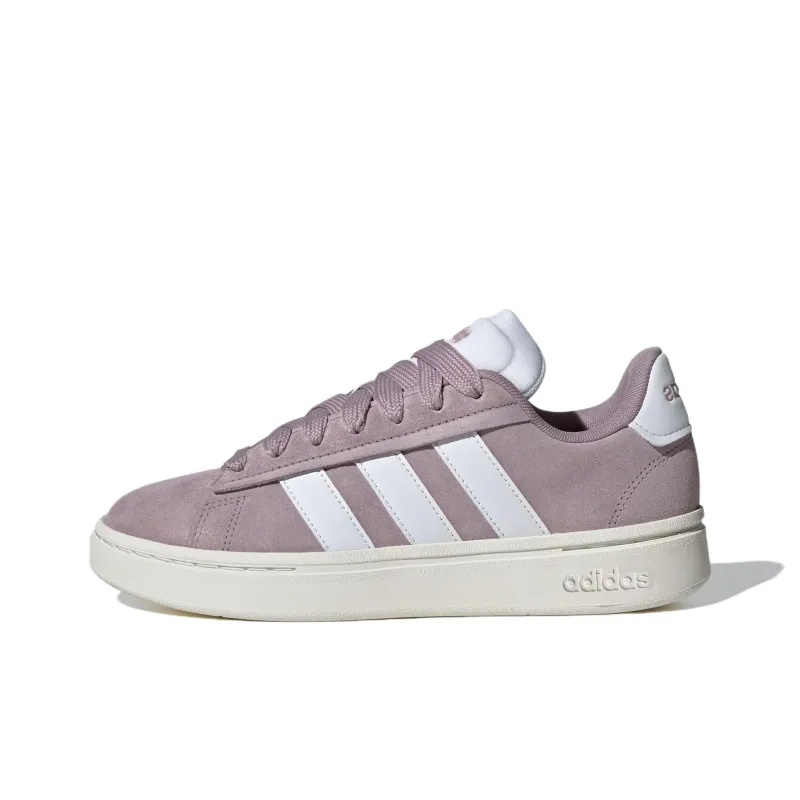 Adidas GRAND COURT ALPHA Anti Slip Wear Resistant Low Top Skateboard Shoes Women's Purple Gray-0
