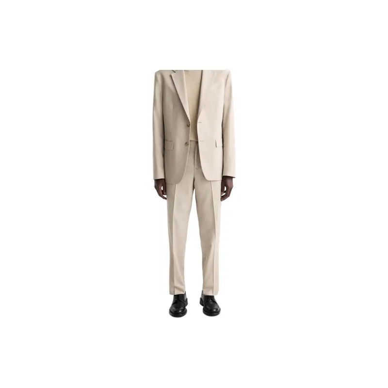 ZARA Suit Trousers Men Brown-2